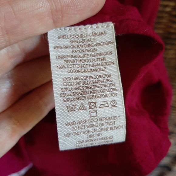 Free People Embroidered Austin Dress Long Sleeve Emma Boho Babydoll XS Fuchsia - Picture 9 of 9